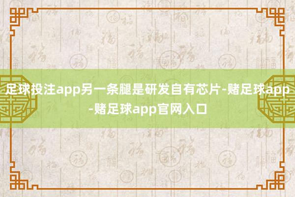 足球投注app另一条腿是研发自有芯片-赌足球app-赌足球app官网入口