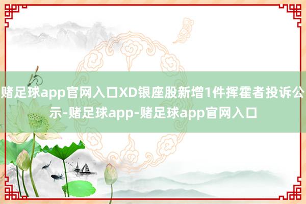 赌足球app官网入口XD银座股新增1件挥霍者投诉公示-赌足球app-赌足球app官网入口