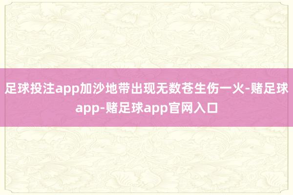 足球投注app加沙地带出现无数苍生伤一火-赌足球app-赌足球app官网入口